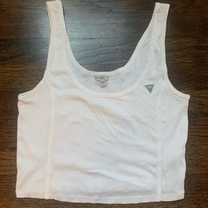 White Guess crop top size large